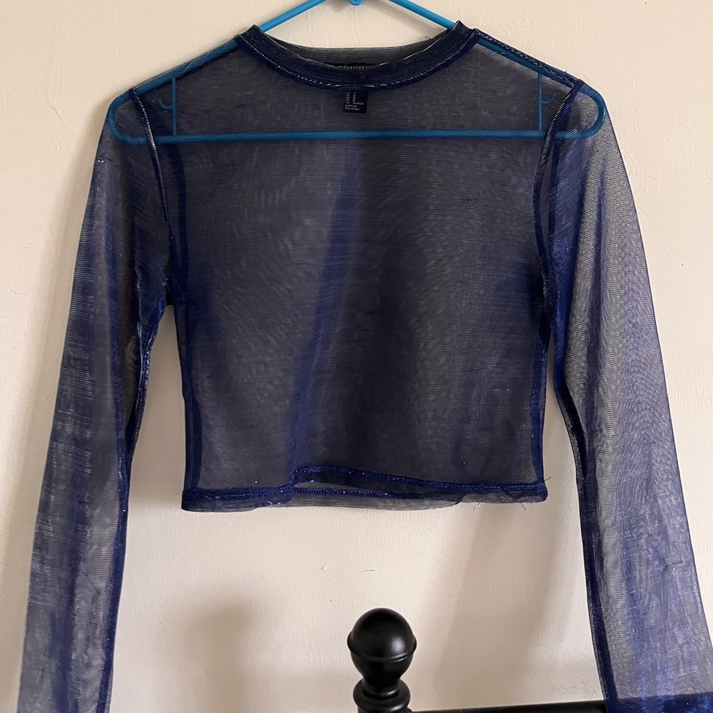 Blue/Purple Forever21 Mesh Top